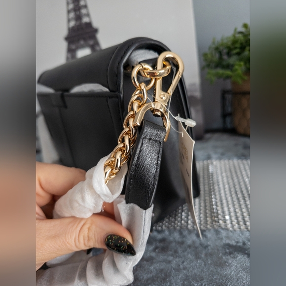 ❗️LOW START ❗️Michael Kors NWT Sonia Medium Leather Shoulder Bag- Black - Picture 8 of 14